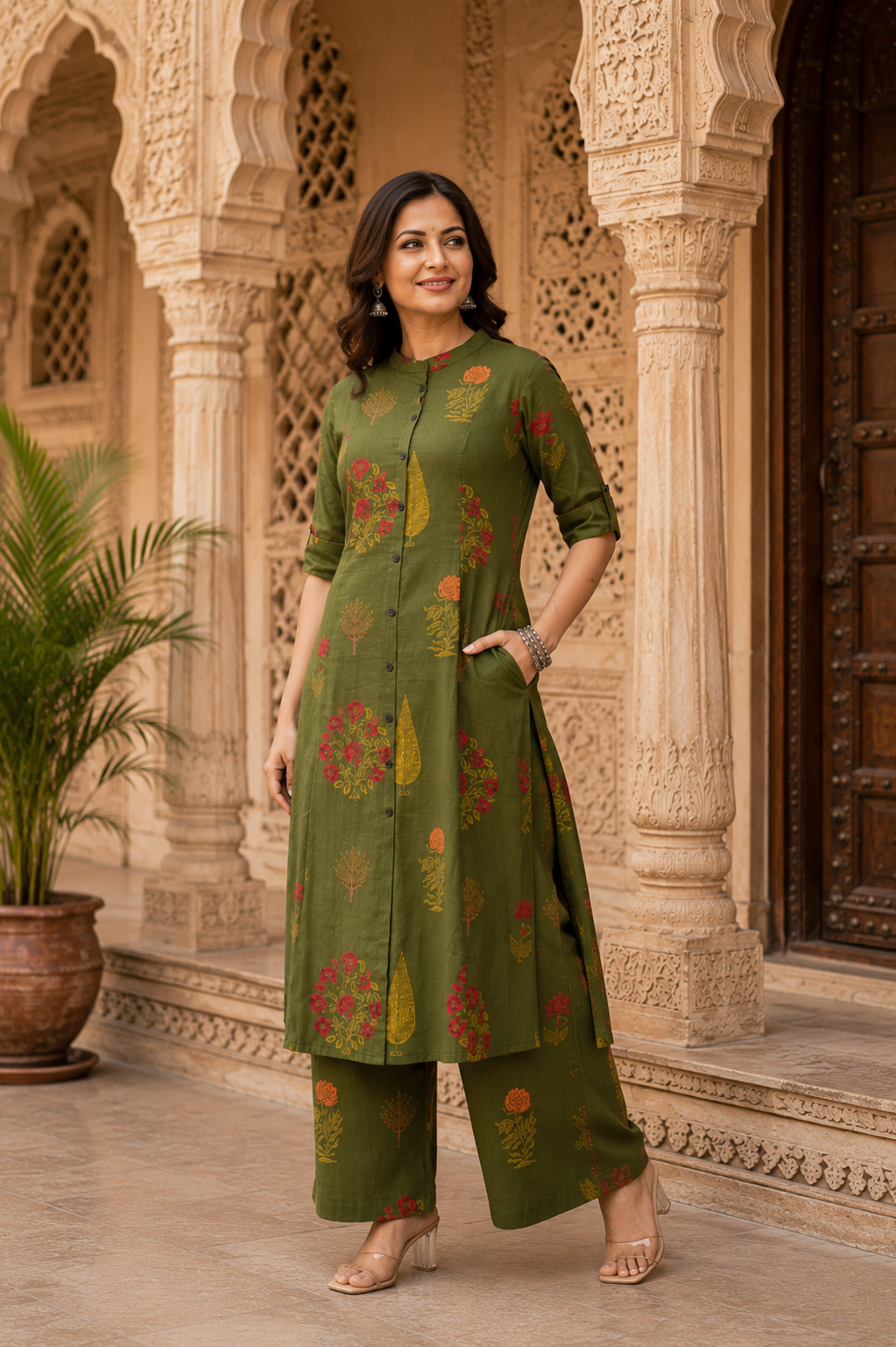 Pure Cotton Kurti with Plazzo