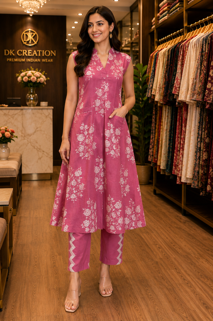 Pure Cotton Kurti With Pant