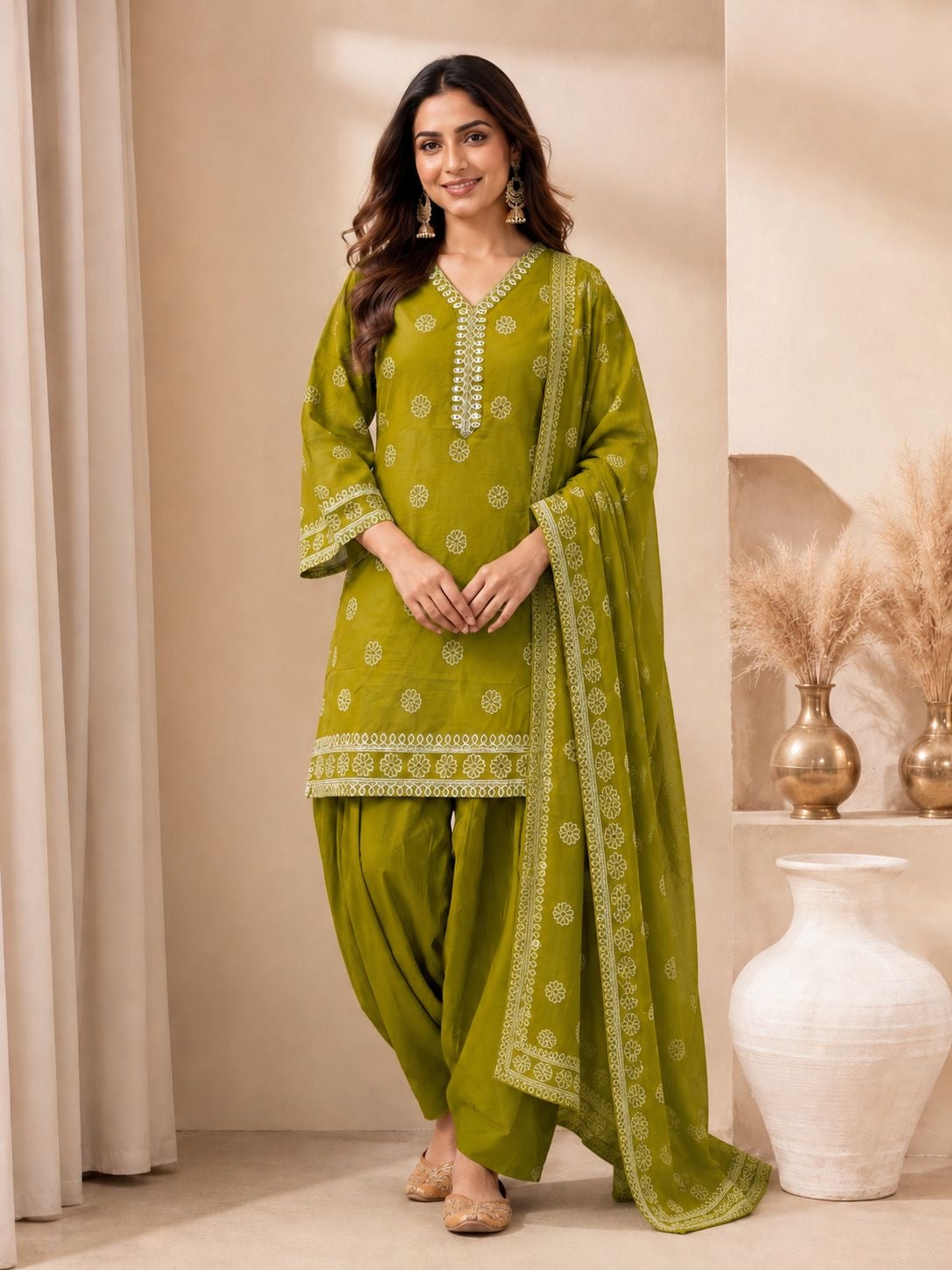 PURE COTTON PATILAYA SET