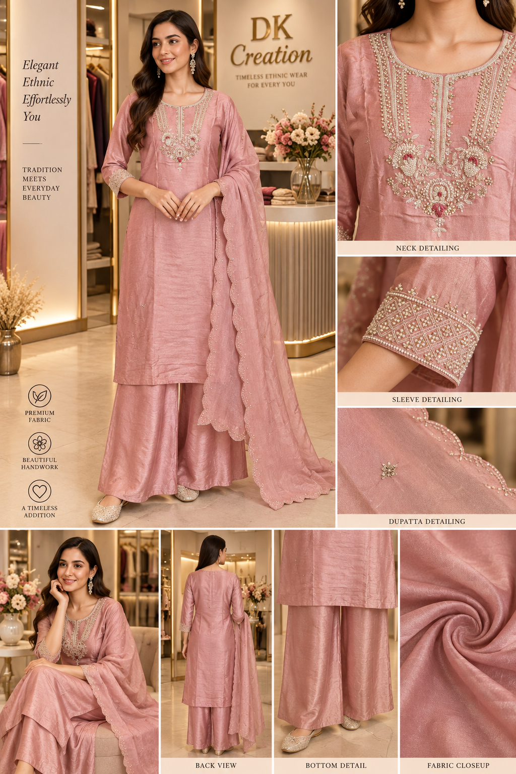 Festival Wear Hadnwork Plazzo Set
