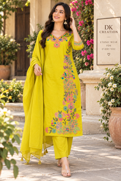 Pure Cotton 3pc Suit