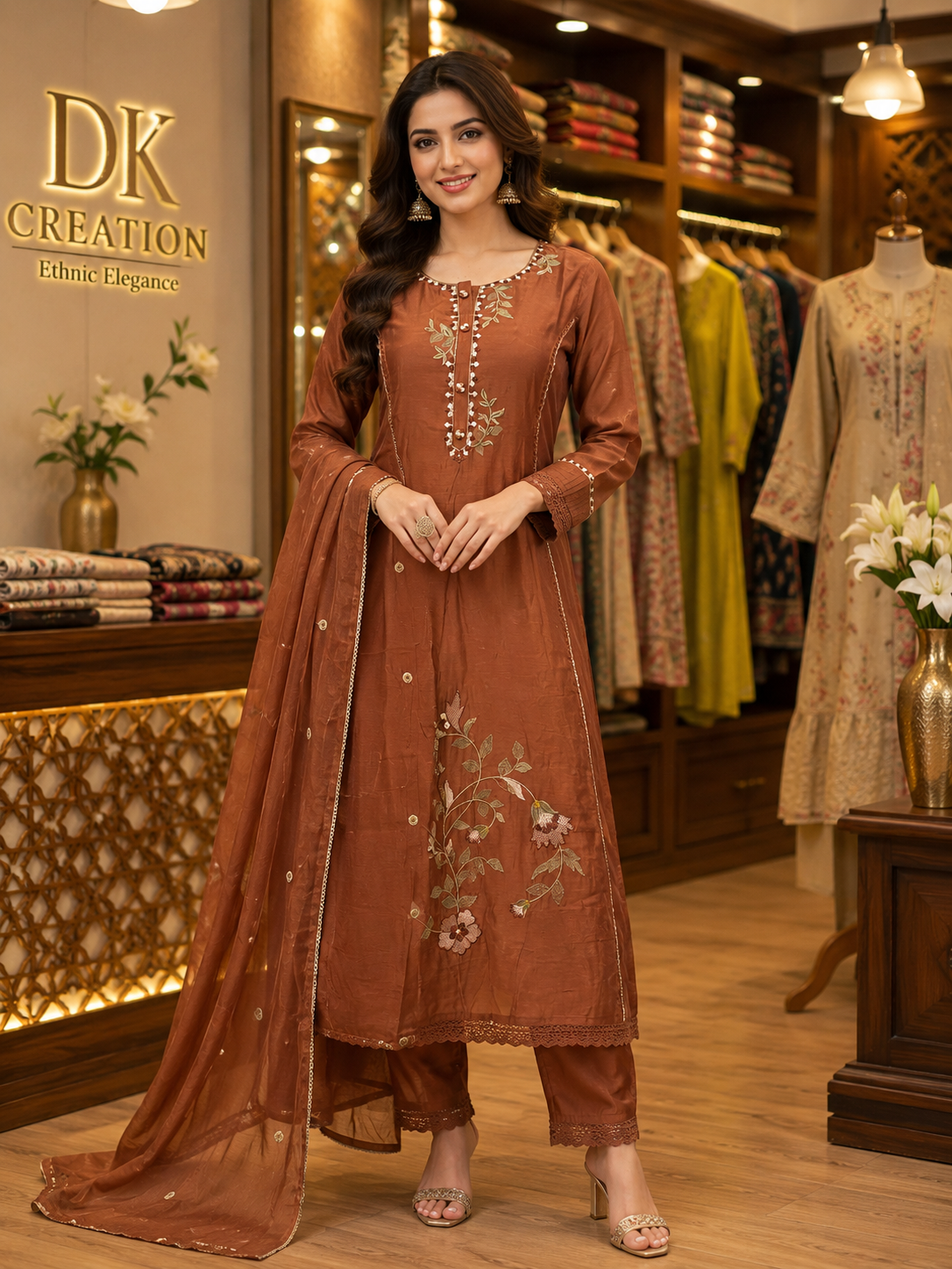 PURE MUL CHANDERI SUIT RAKSHABANDHAN SPECIAL
