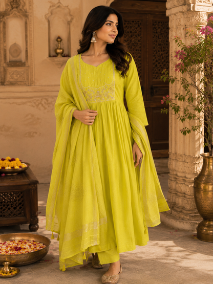 Pure Mul Chanderi Suit