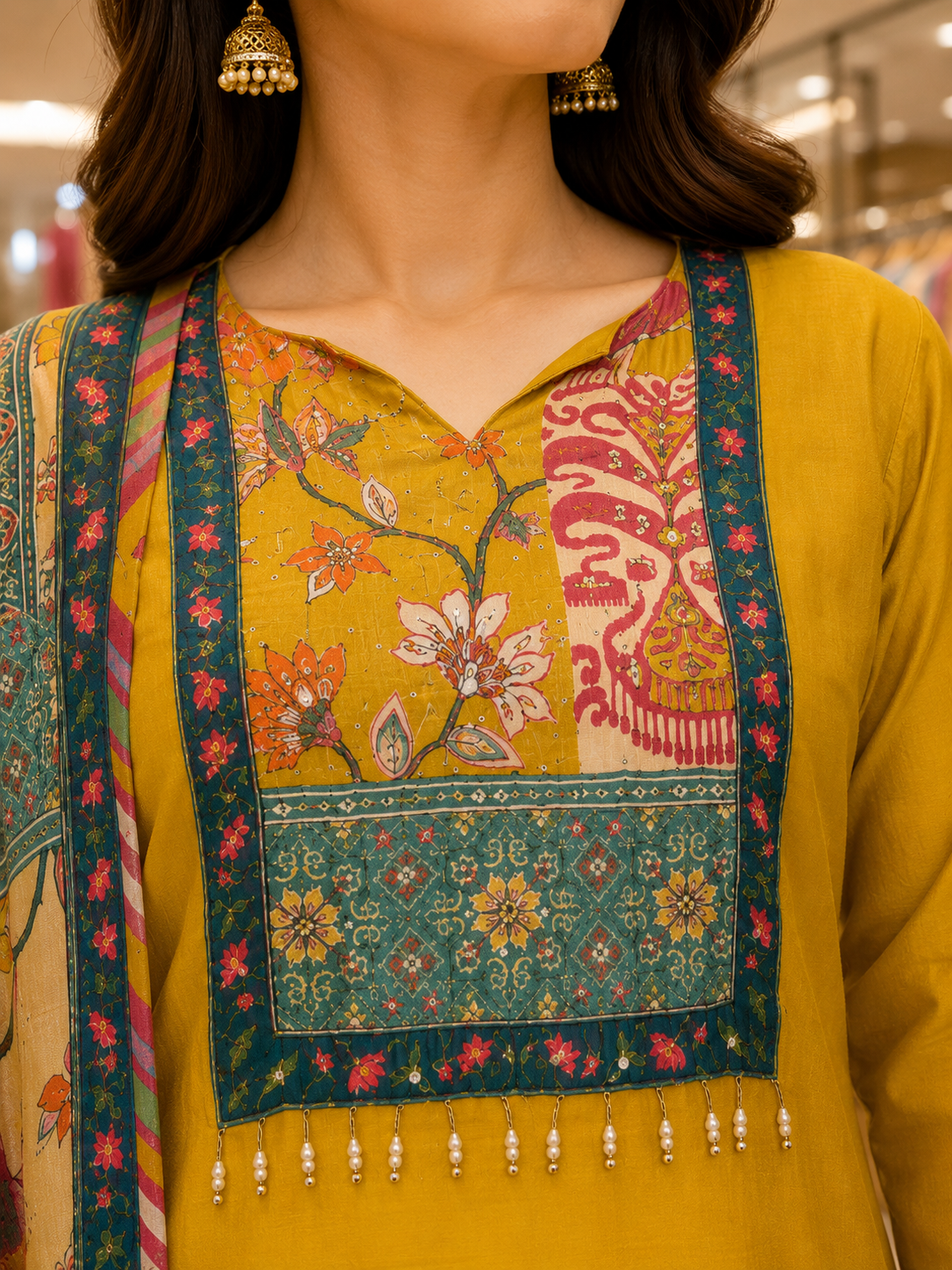 Pure Gajji Dupatta Set