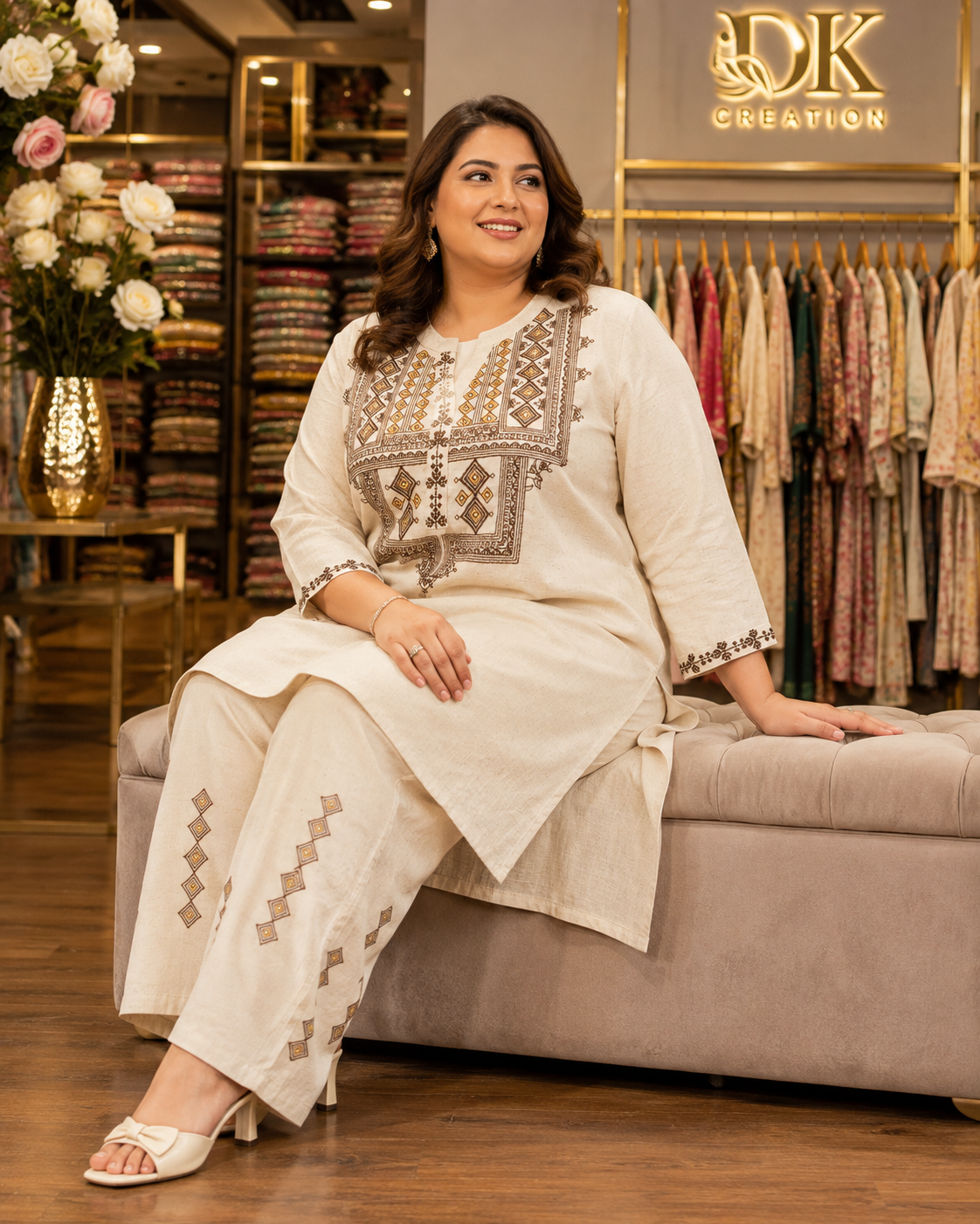 PURE COTTON BIG SIZE COORD SET