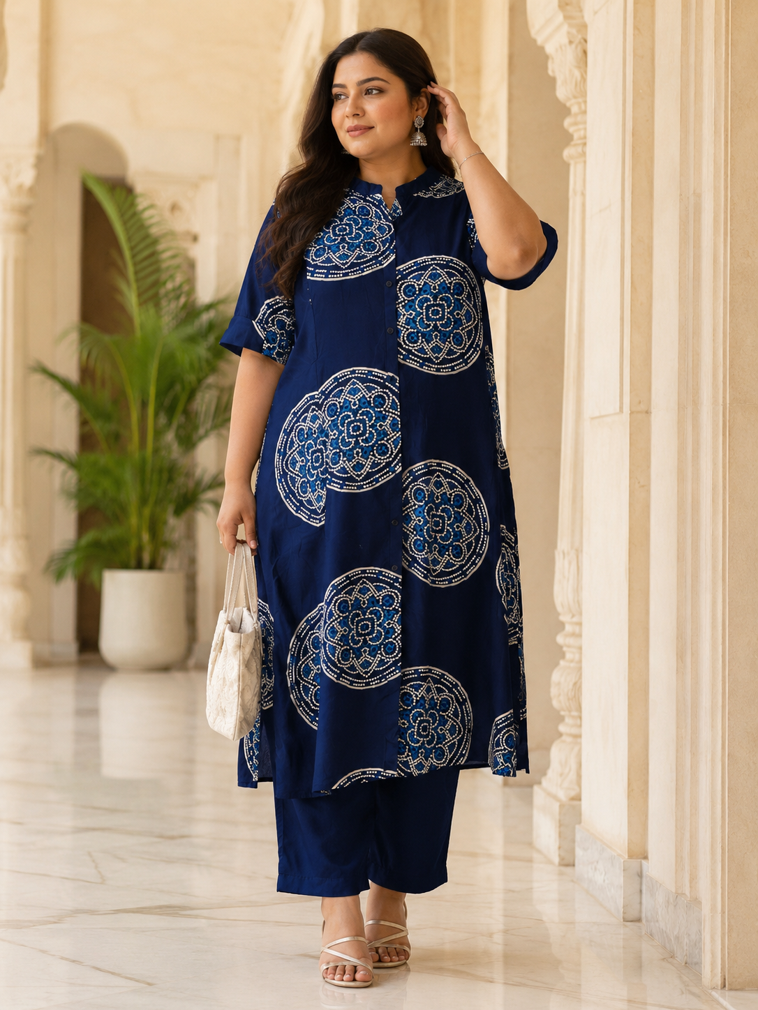 Pure Cotton Kurti Plazzo Set