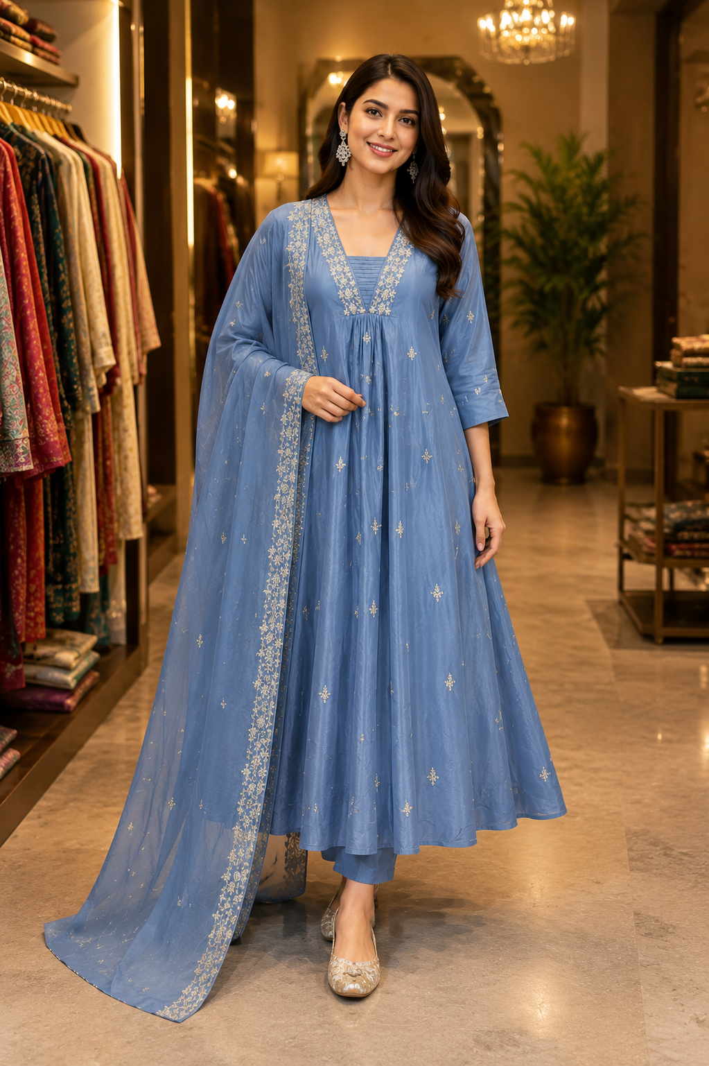 Pure Chinon Party Wear Suit