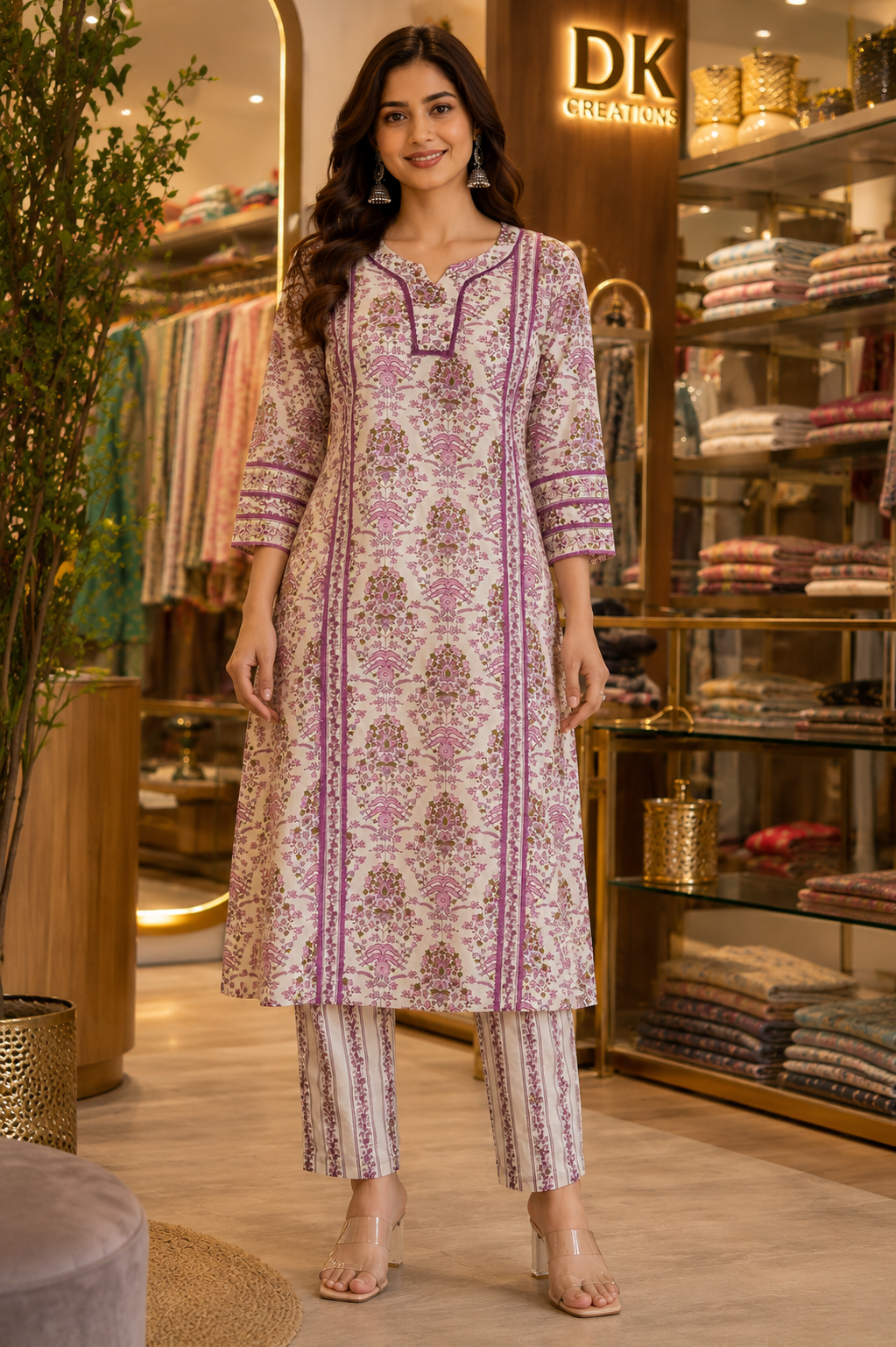 Pure Cotton Office Wear Kurti With Pant