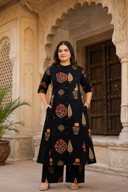 Pure Cotton Kurti with Plazzo