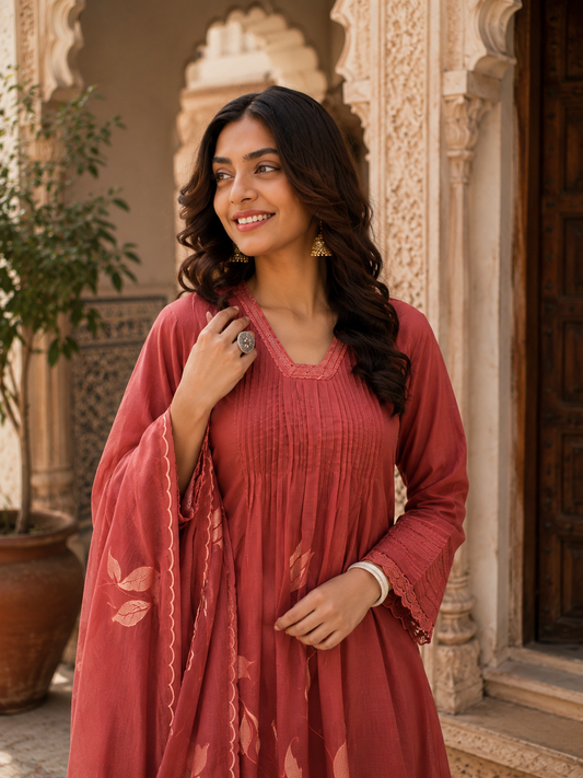 Pure Mul Chanderi Suit