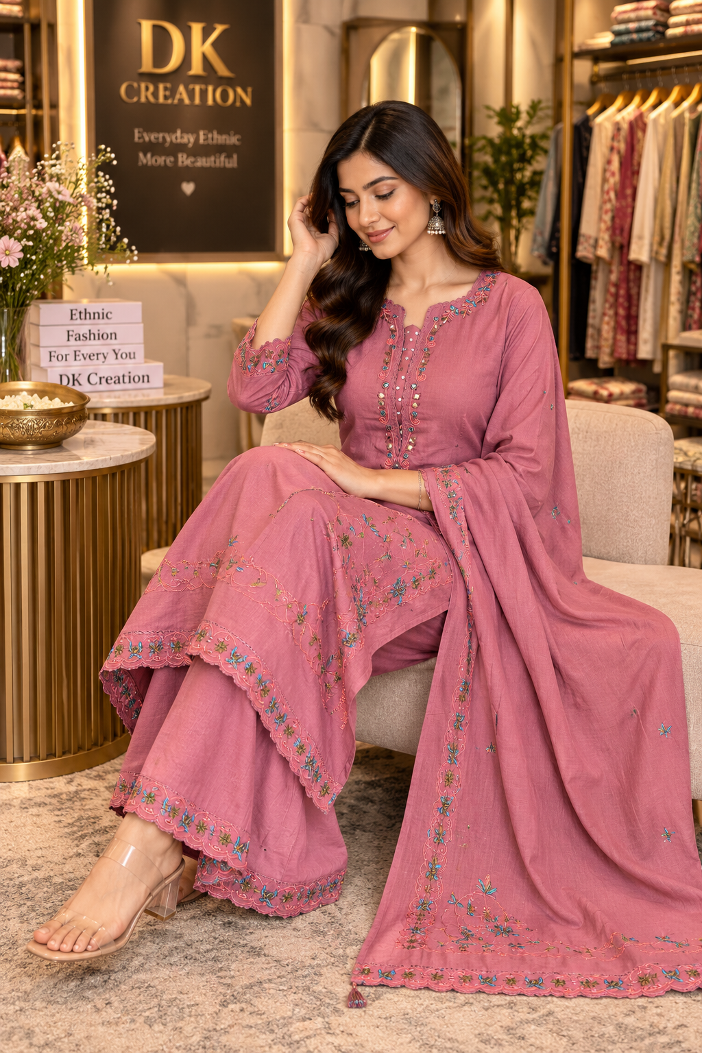 Pure Cotton Flex 3Pc Suit