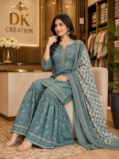 PURE COTTON GHARARA SET