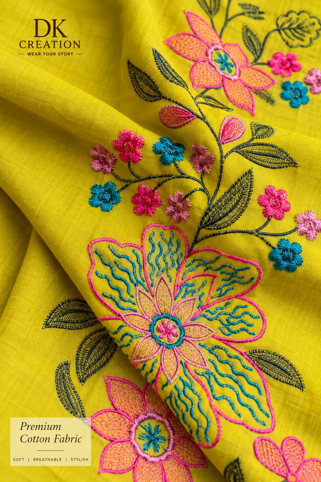 Pure Cotton 3pc Suit