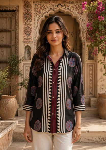 Pure Crape Shirt