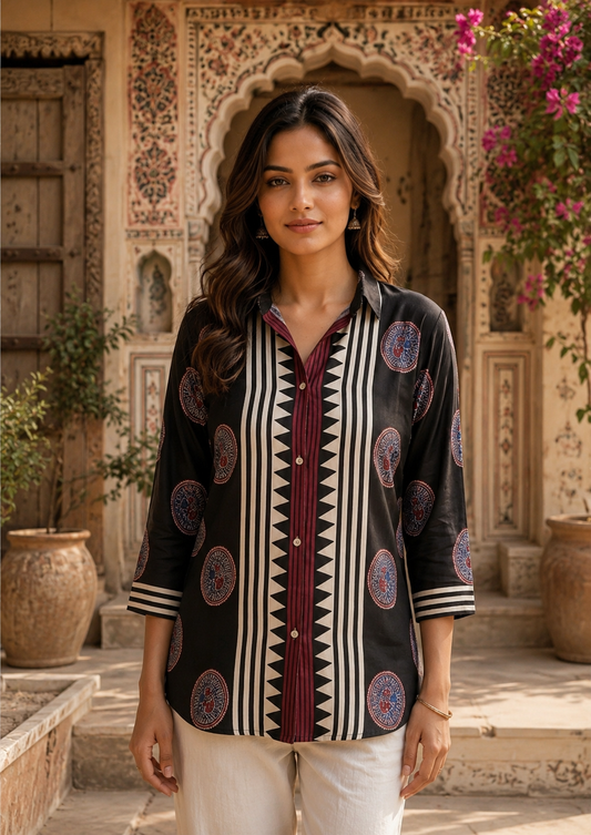 Pure Crape Shirt
