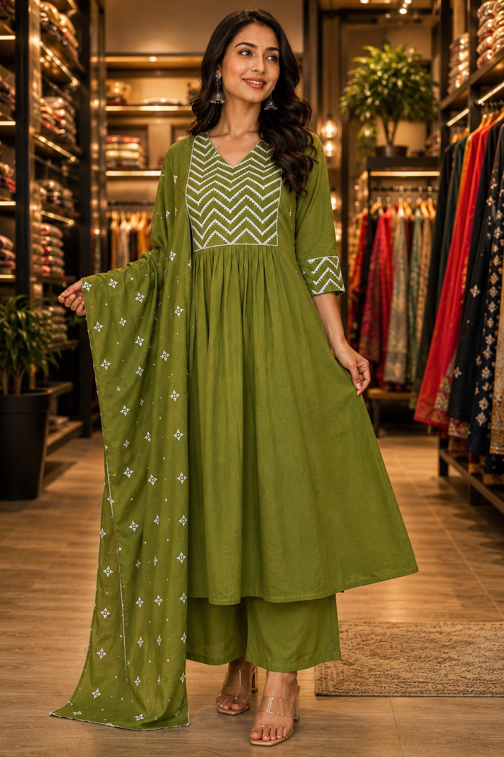 Pure Cotton Dupatta Set