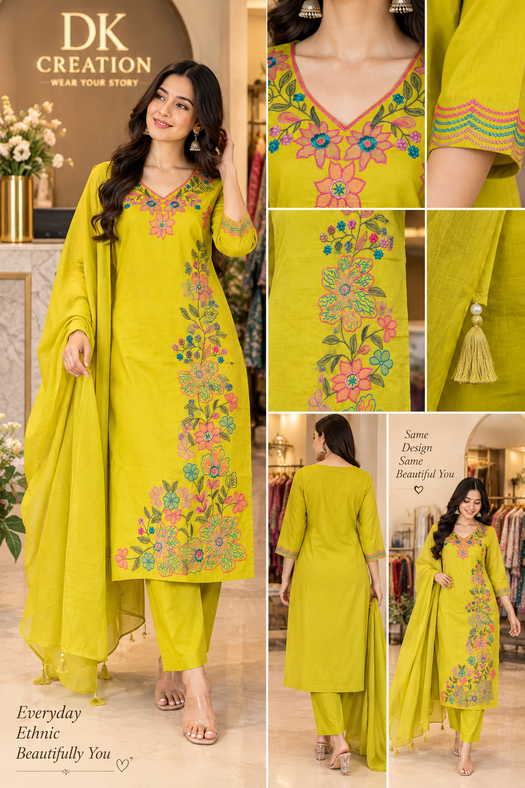Pure Cotton 3pc Suit