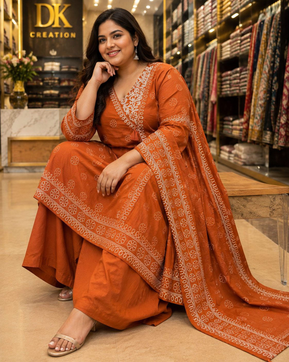 PURE COTTON BIG SIZE ANARKALI SUIT
