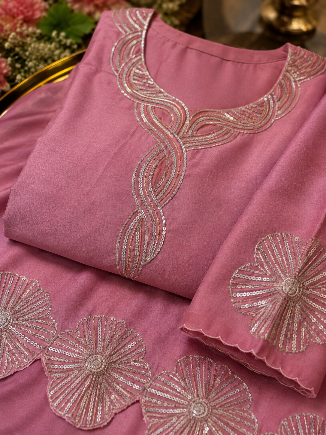 Silk Big Size Rakshabandhan Coord Set