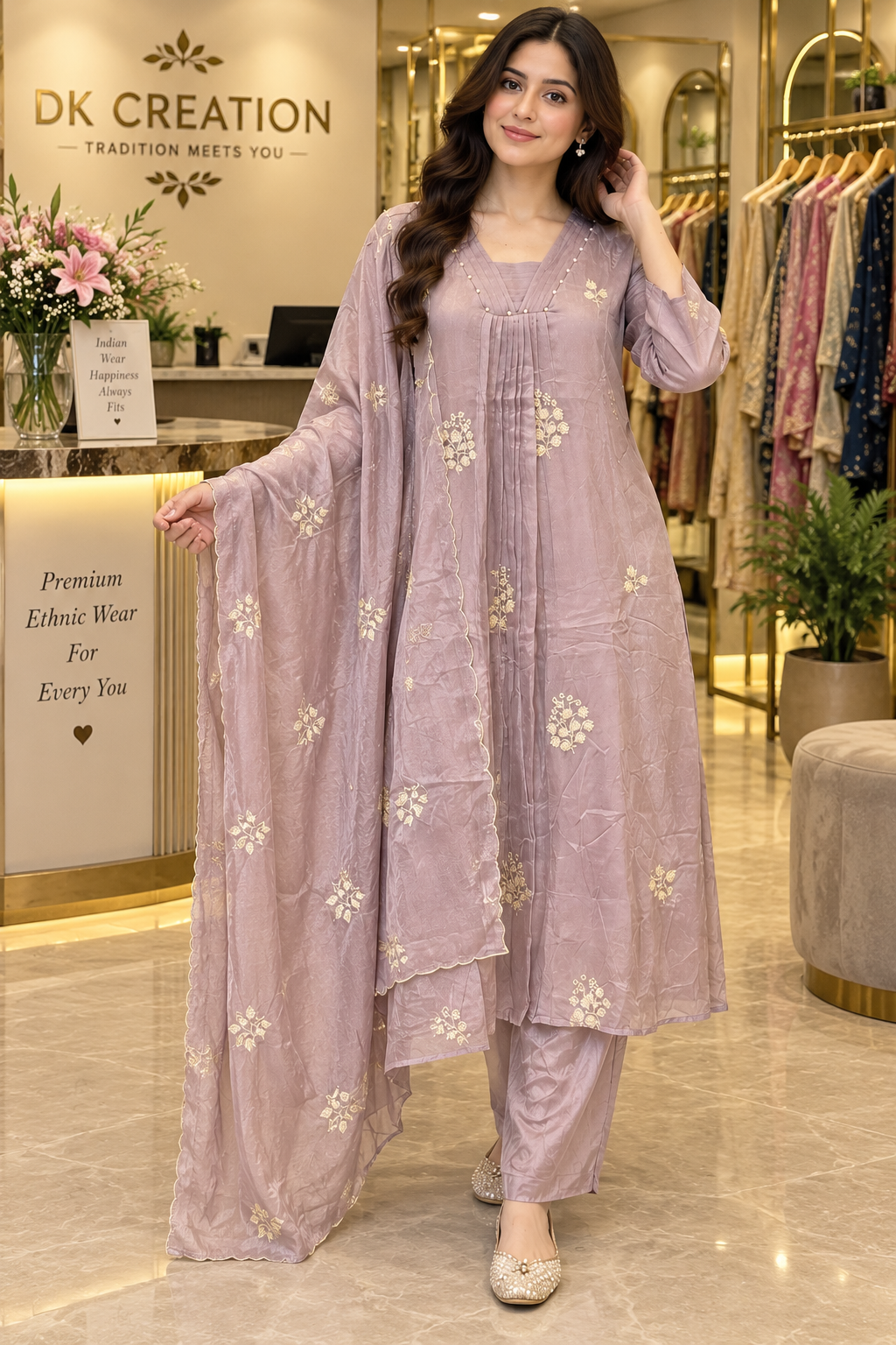 Pure Chinon A-Line Festival Wear Suit