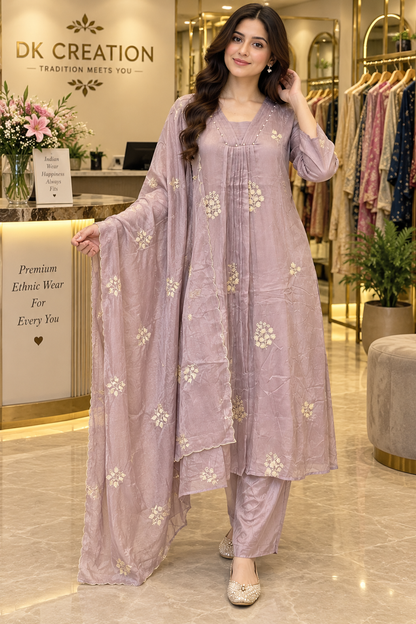 Pure Chinon A-Line Festival Wear Suit