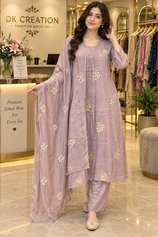Pure Chinon A-Line Festival Wear Suit