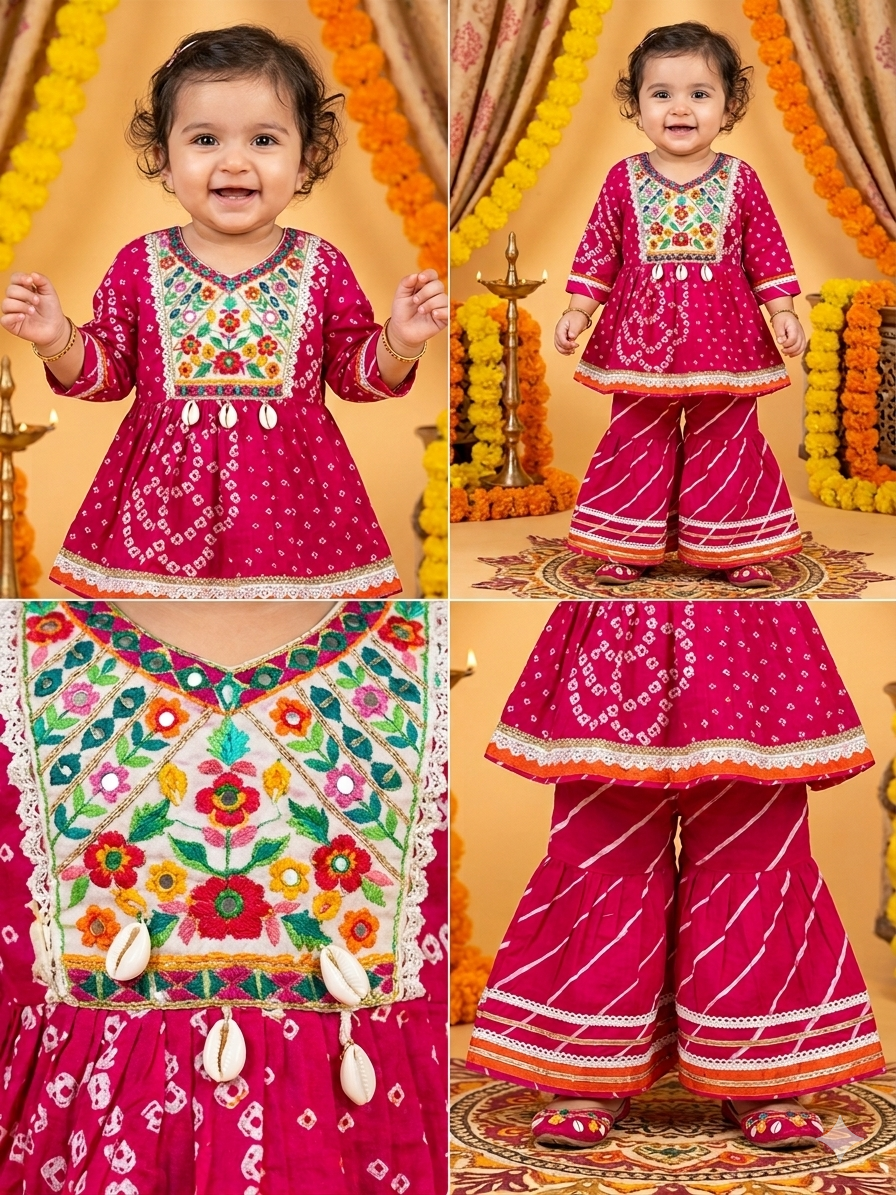 Bandani Gharara Set