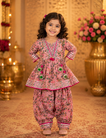 Short Kurti with Afgani Pant