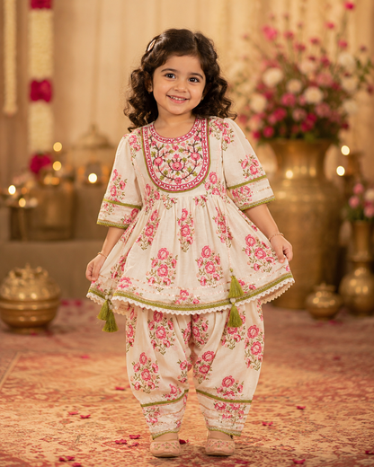Short Kurti With Afgani Pant