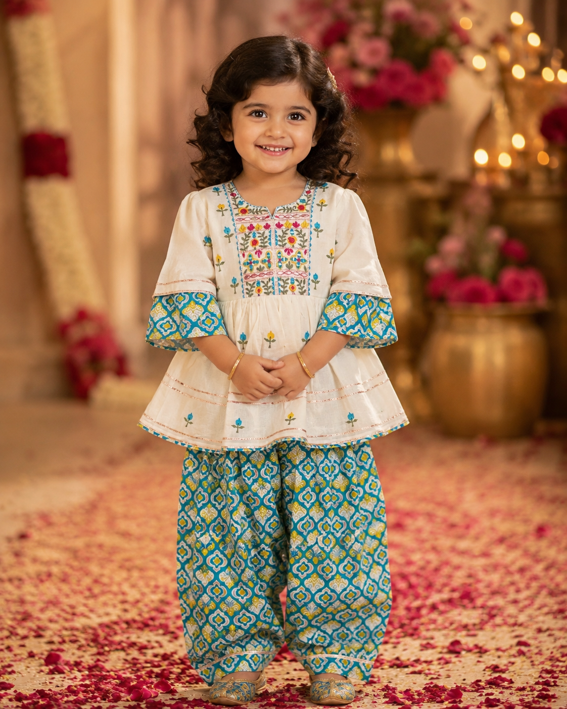 Short Kurti With Afgani Pant