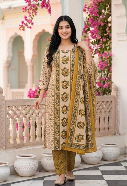 Pure Cotton Dupatta Set
