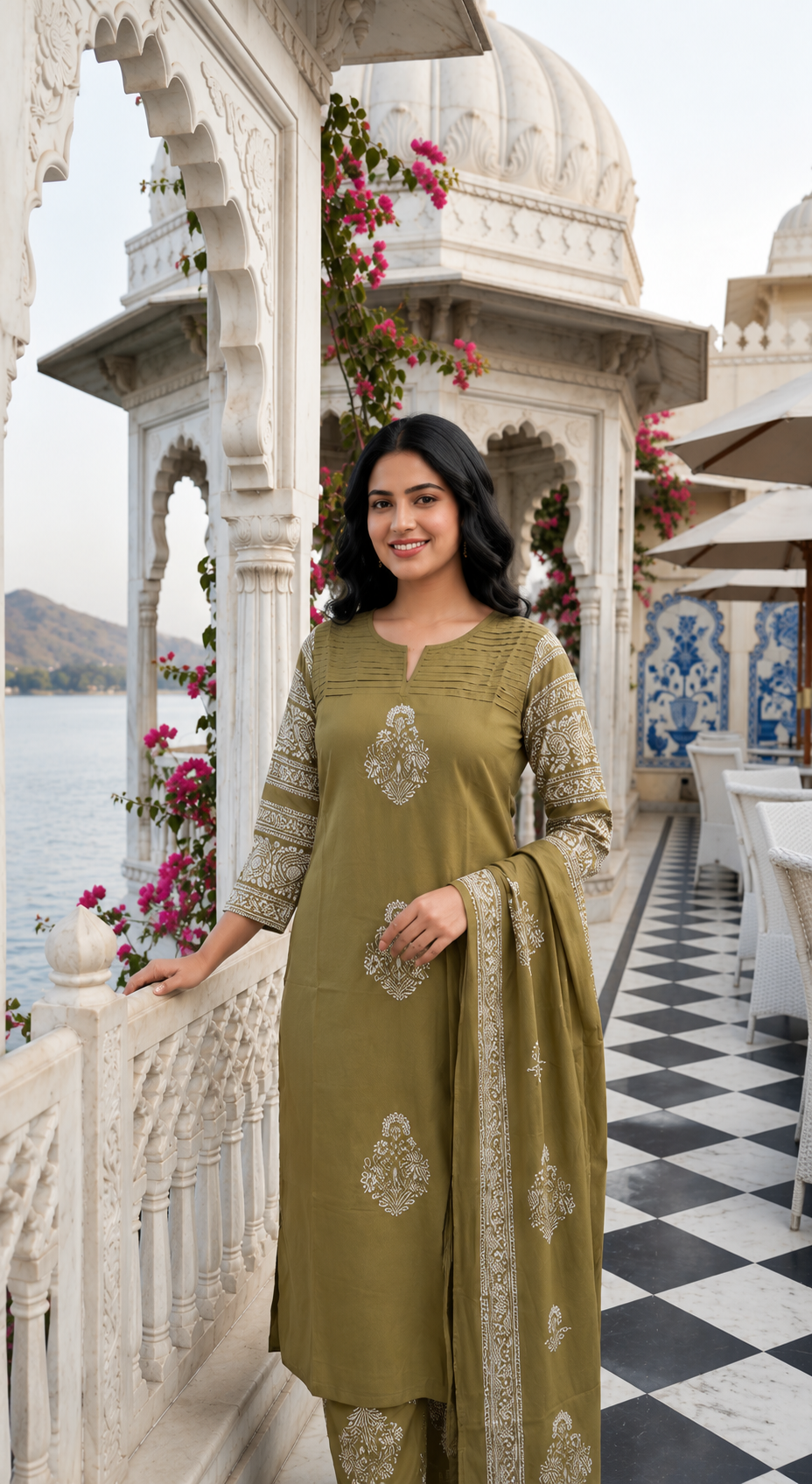 Pure Cotton Dupatta Set
